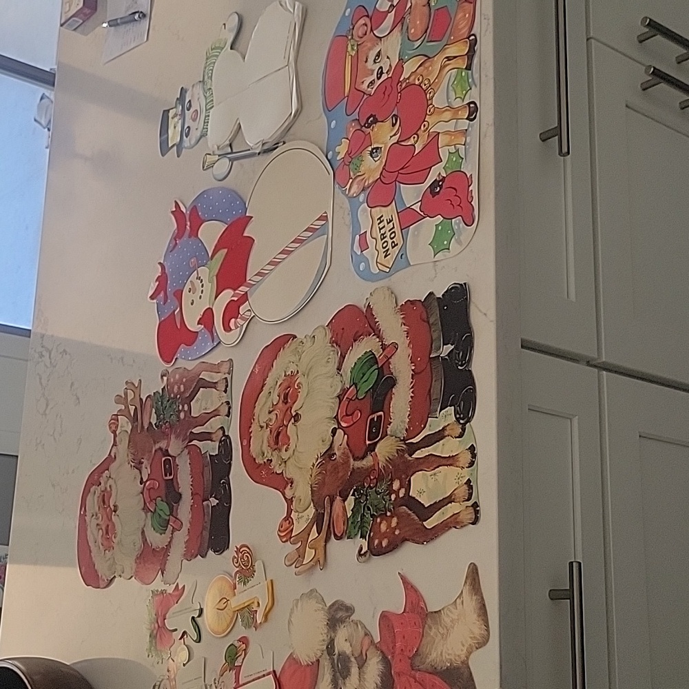 Lot Of Vintage paper Christmas decor 70s 80s Cottagecore